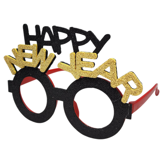 Happy New Year Glasses - Black