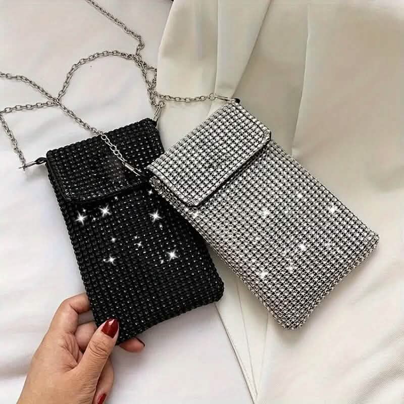 Shimmering Bling Rhinestone Crossbody Purse