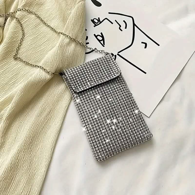 Shimmering Bling Rhinestone Crossbody Purse