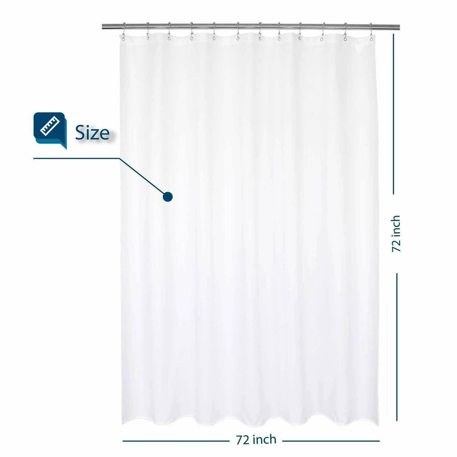 Shower Curtains Mould Proof Resistant Washable Curtain Liner