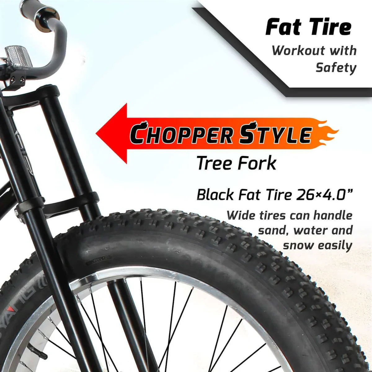 Tracer Siena 26'' Chopper Stretch Cruiser Fat Tire Bike 1 Speed/7 Speed