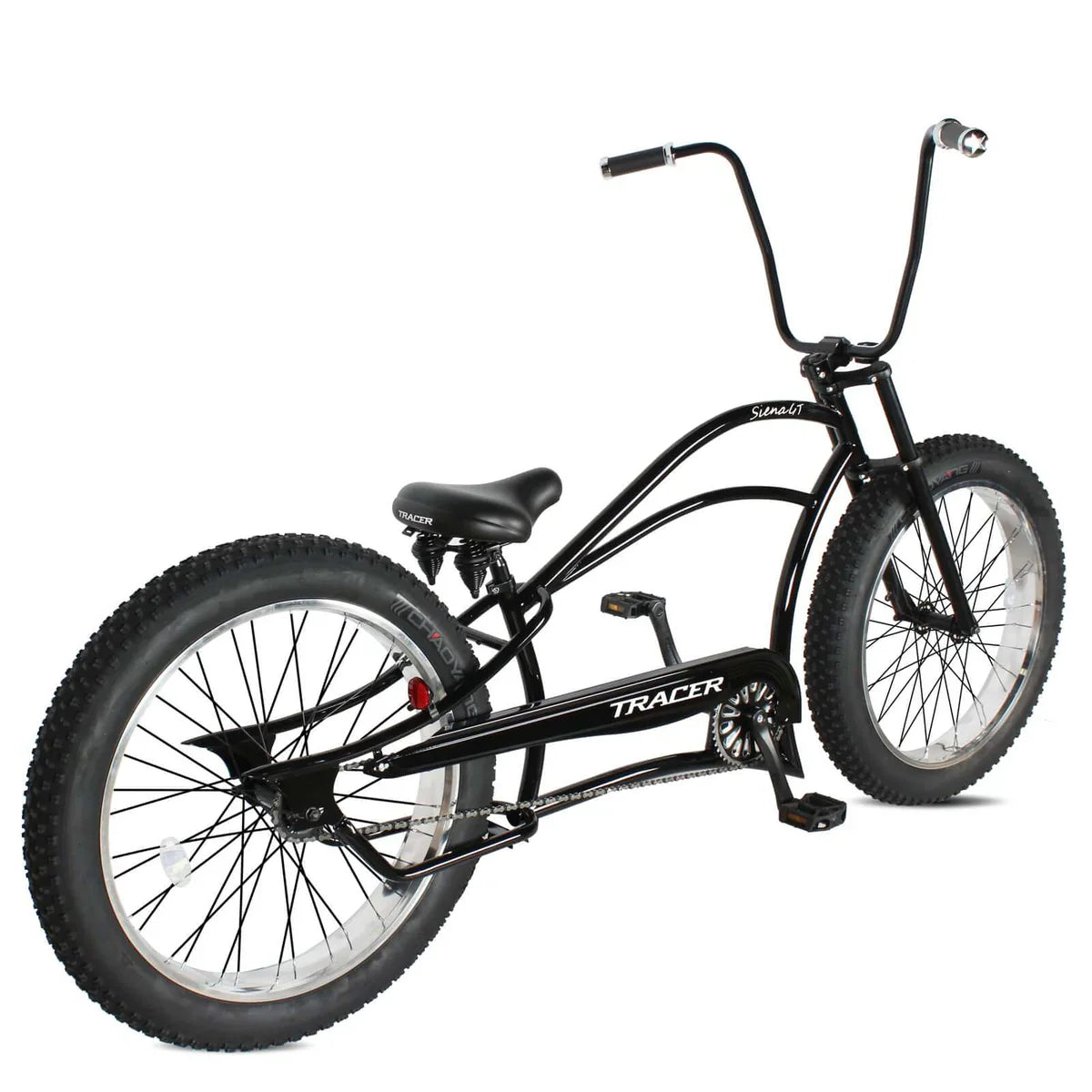 Tracer Siena GT 26'' Chopper Stretch Cruiser Fat Tire Bike Oversized Frame, Hi-rise Handlebar in 1 Speed/7 Speed
