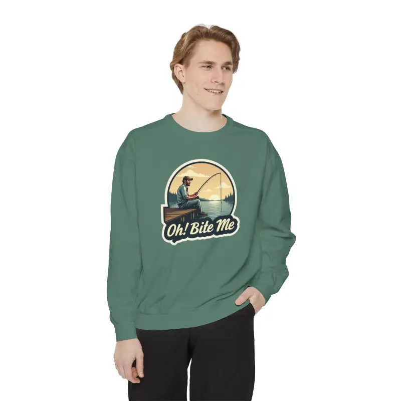 Ocean State Styles Sweatshirt Sitting On The Dock Bite Me