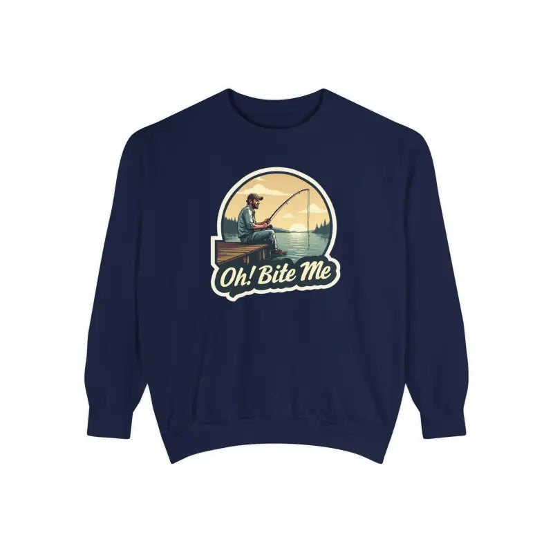 Ocean State Styles Sweatshirt Sitting On The Dock Bite Me