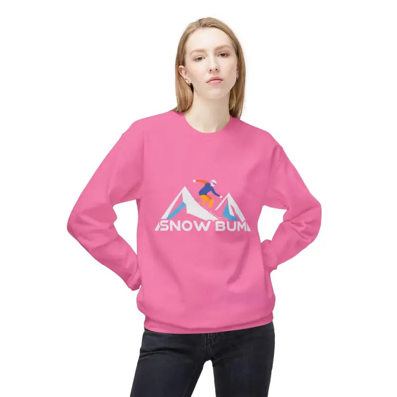 Ocean State Styles Snow Bum Sweatshirt Skier Graphic Unisex