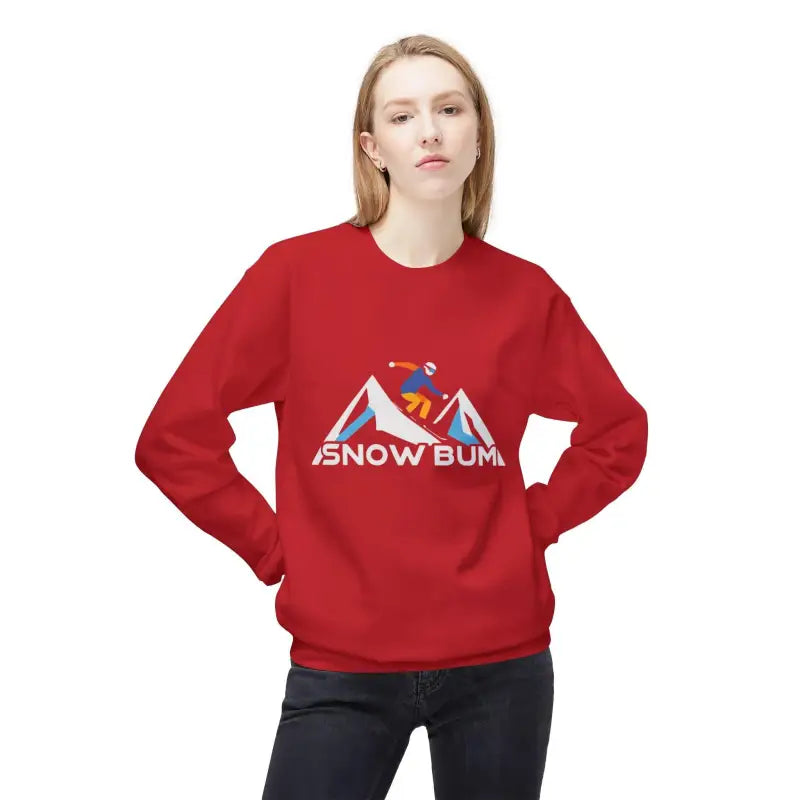 Ocean State Styles Snow Bum Sweatshirt Skier Graphic Unisex