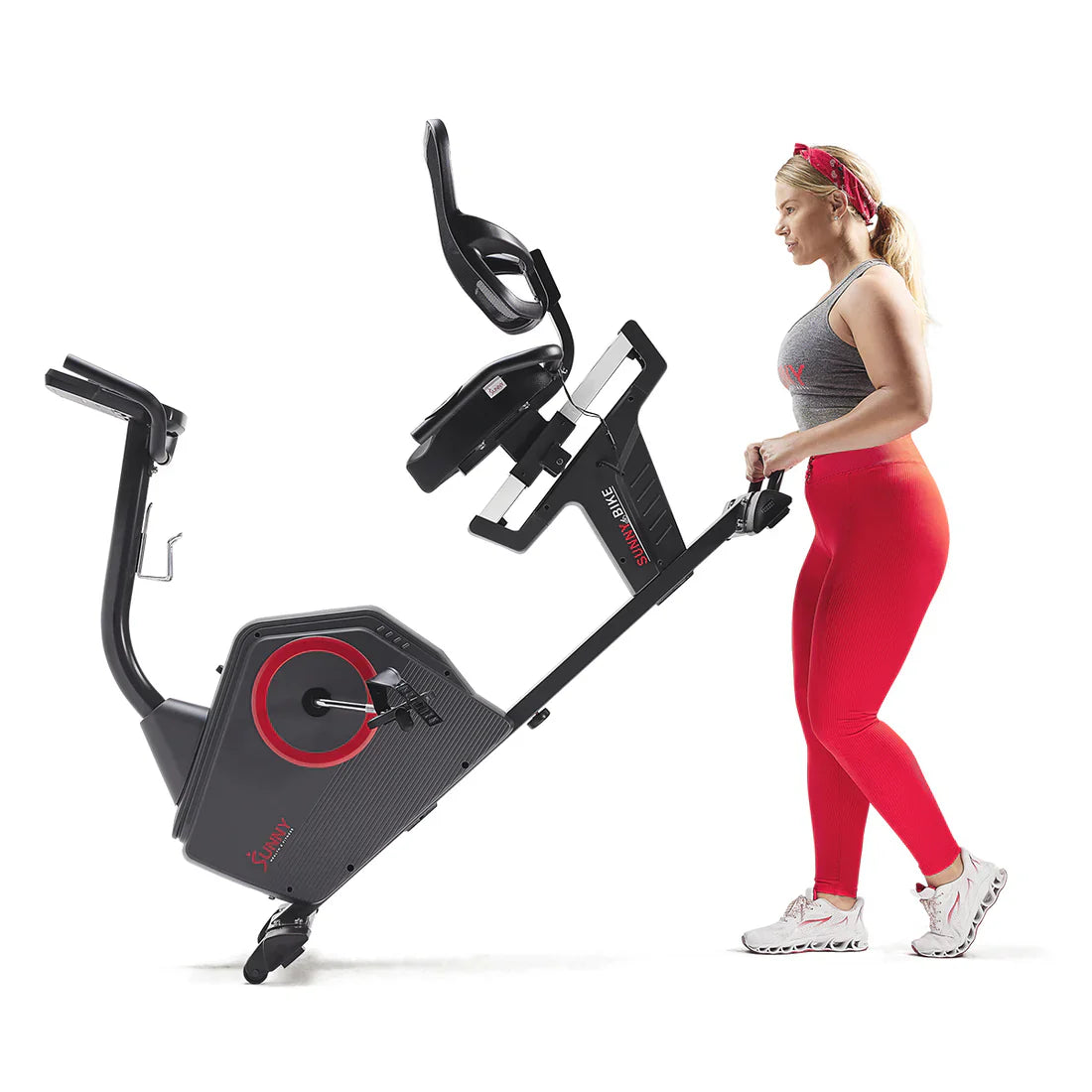 Smart Programmable 16 Levels Resistance Recumbent Exercise Bike by Sunny Health & Fitness