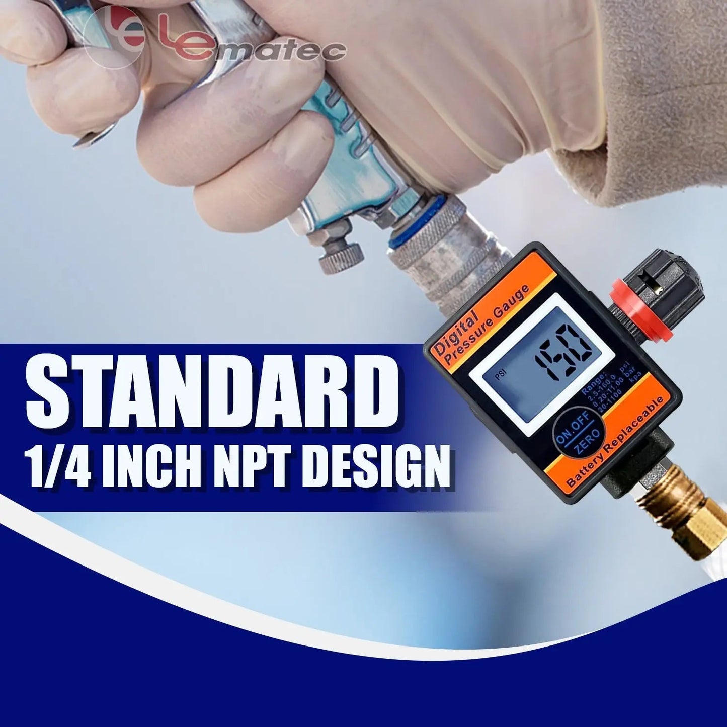 Digital Air Pressure Regulator with LCD Display - Professional 150 PSI Multi-Unit Control (DAR03B)