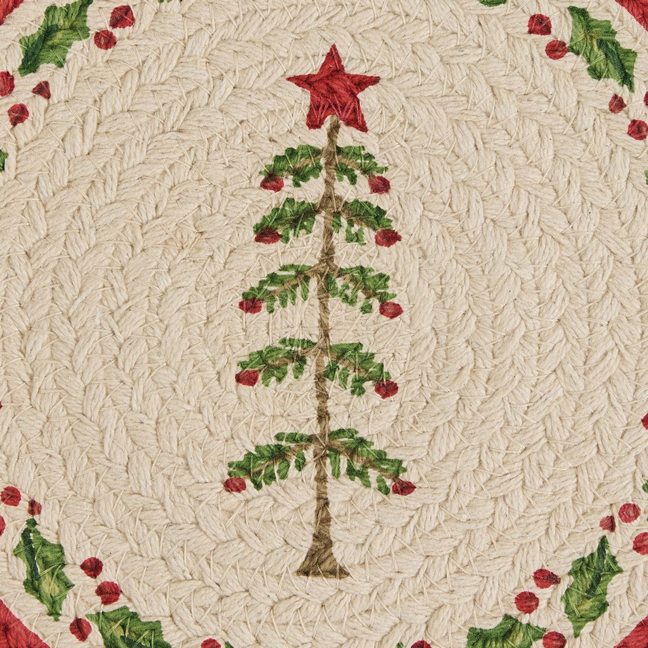 Feather Tree Printed Braided Trivet