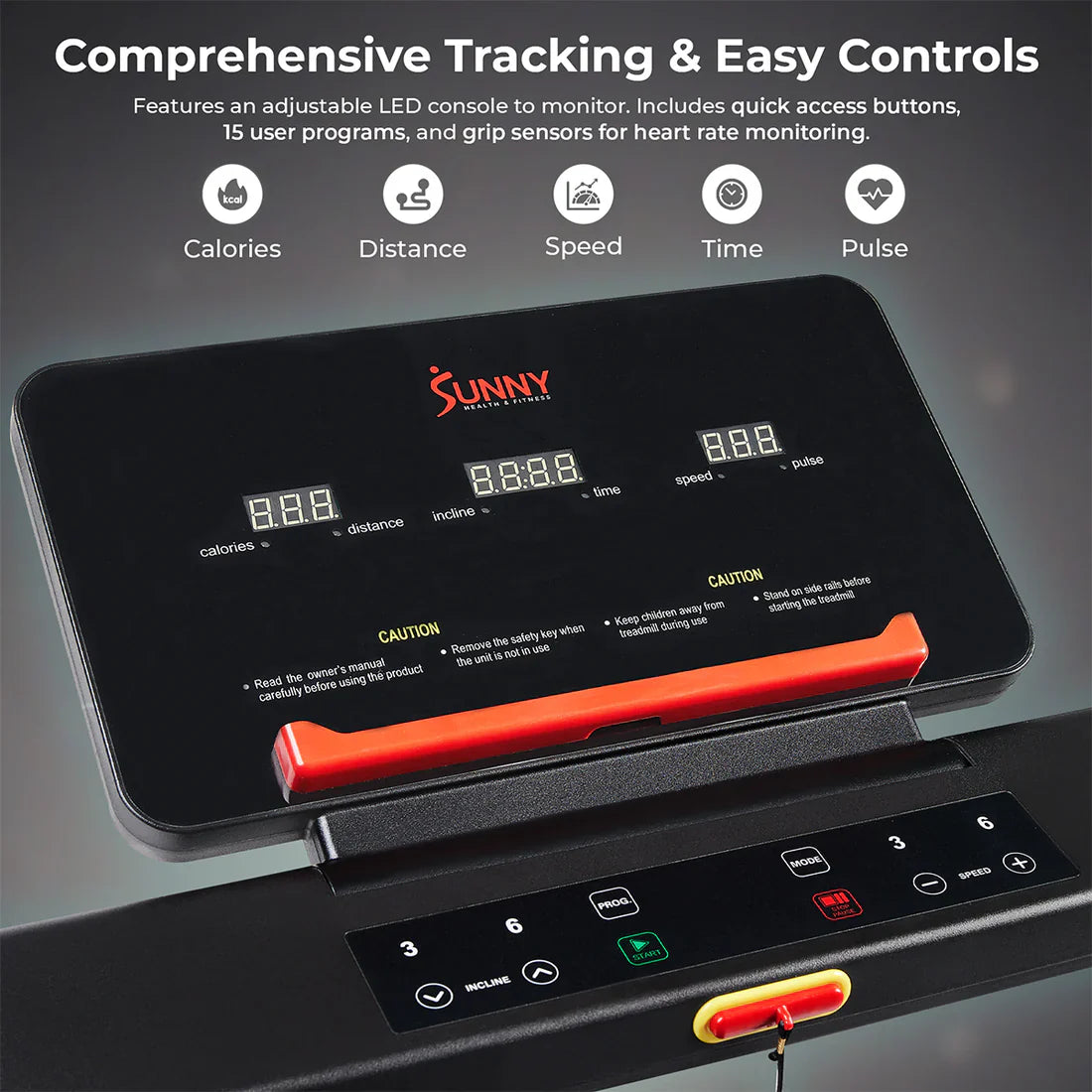 Astra Elite Premium Auto Incline Smart Treadmill by Sunny Health & Fitness