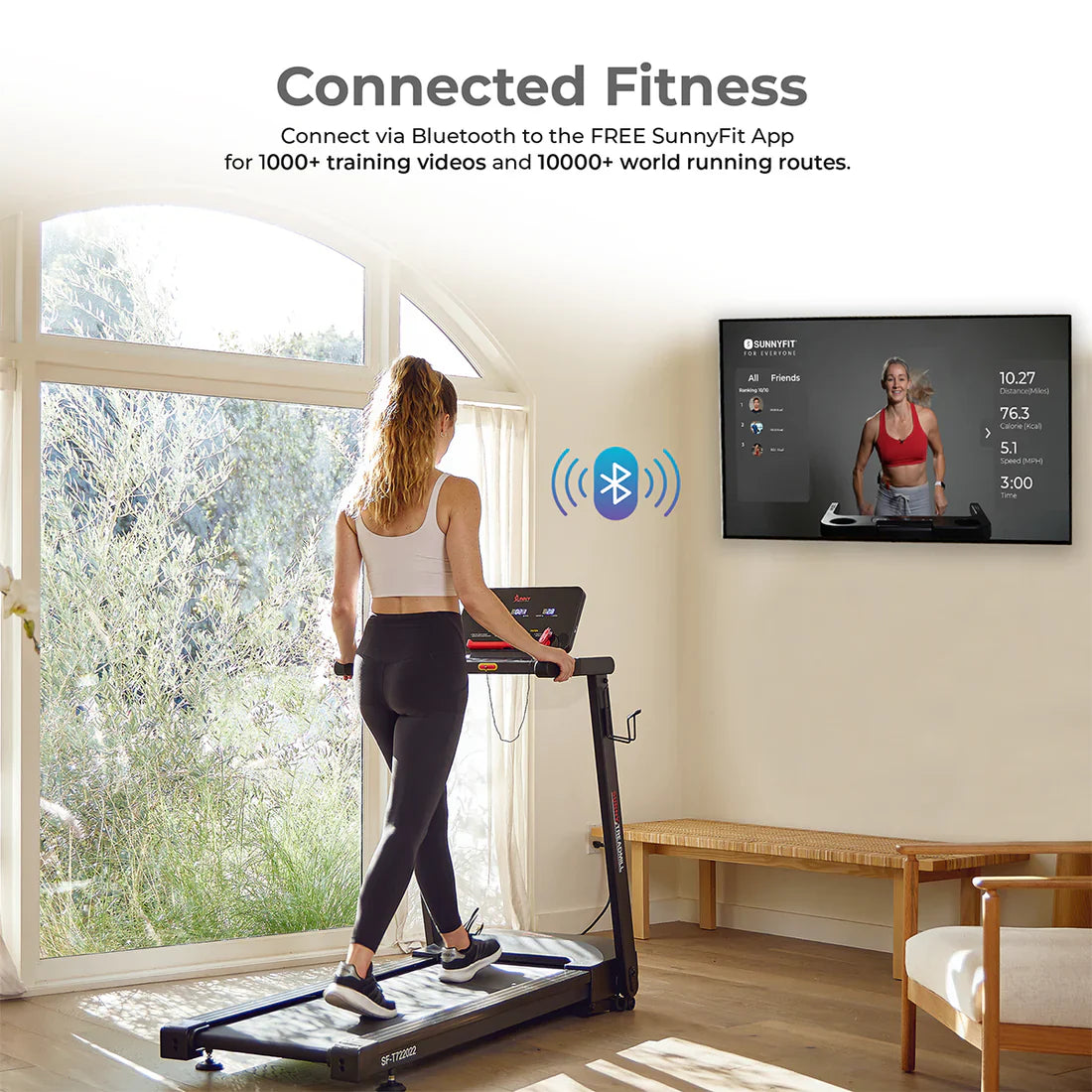 Astra Elite Premium Auto Incline Smart Treadmill by Sunny Health & Fitness