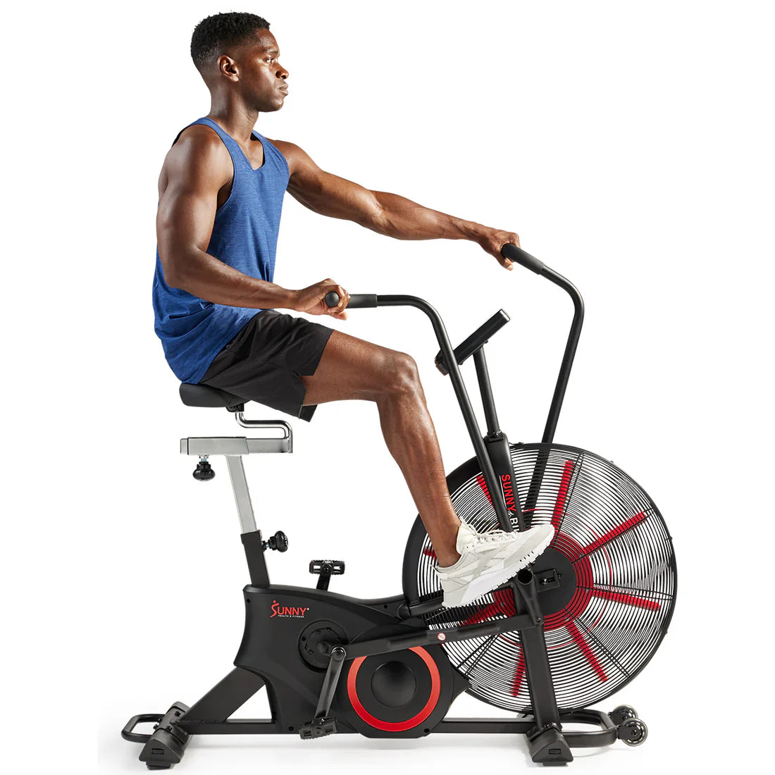 Tornado Smart Premium Air Resistance Exercise Bike by Sunny Health & Fitness