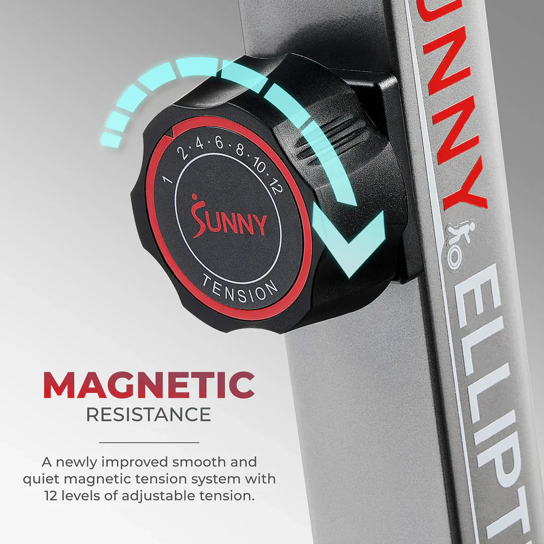 Smart Elite Long Stride Length Magnetic Elliptical by Sunny Health & Fitness
