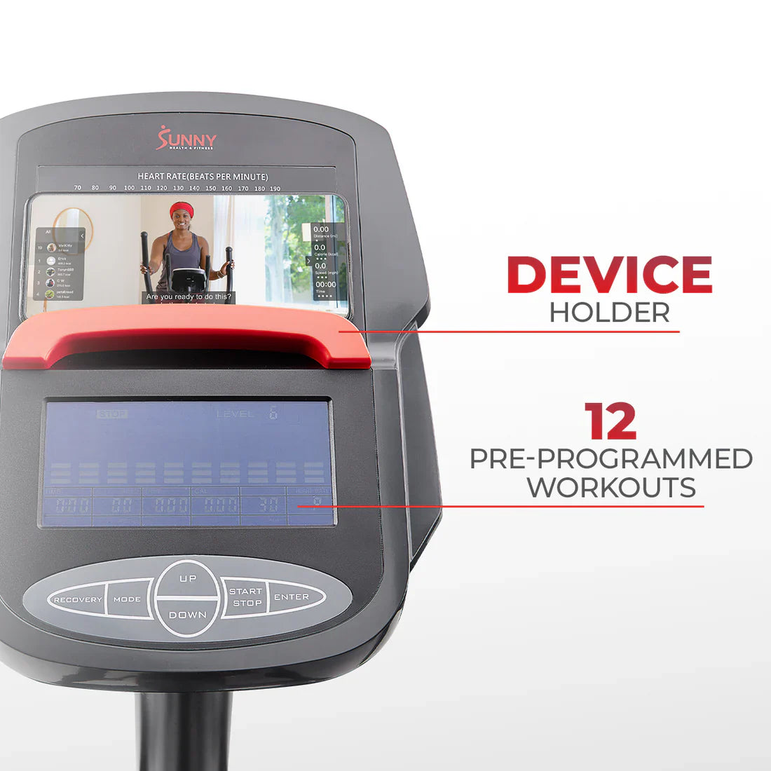 Smart Elite Magnetic Elliptical Exercise Machine by Sunny Health & Fitness
