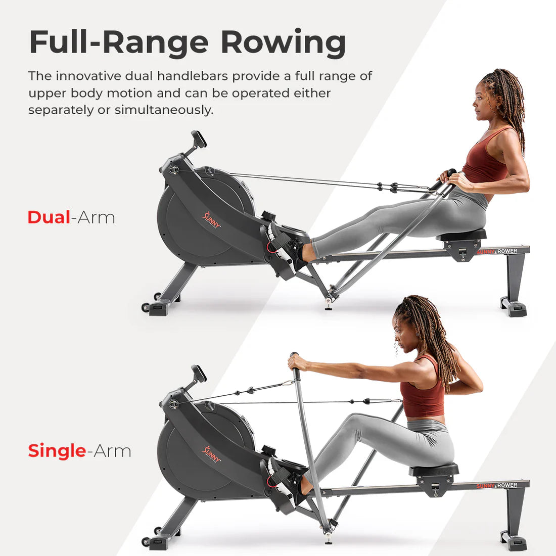 Premium Smart Magnetic Rowing Machine by Sunny Health & Fitness