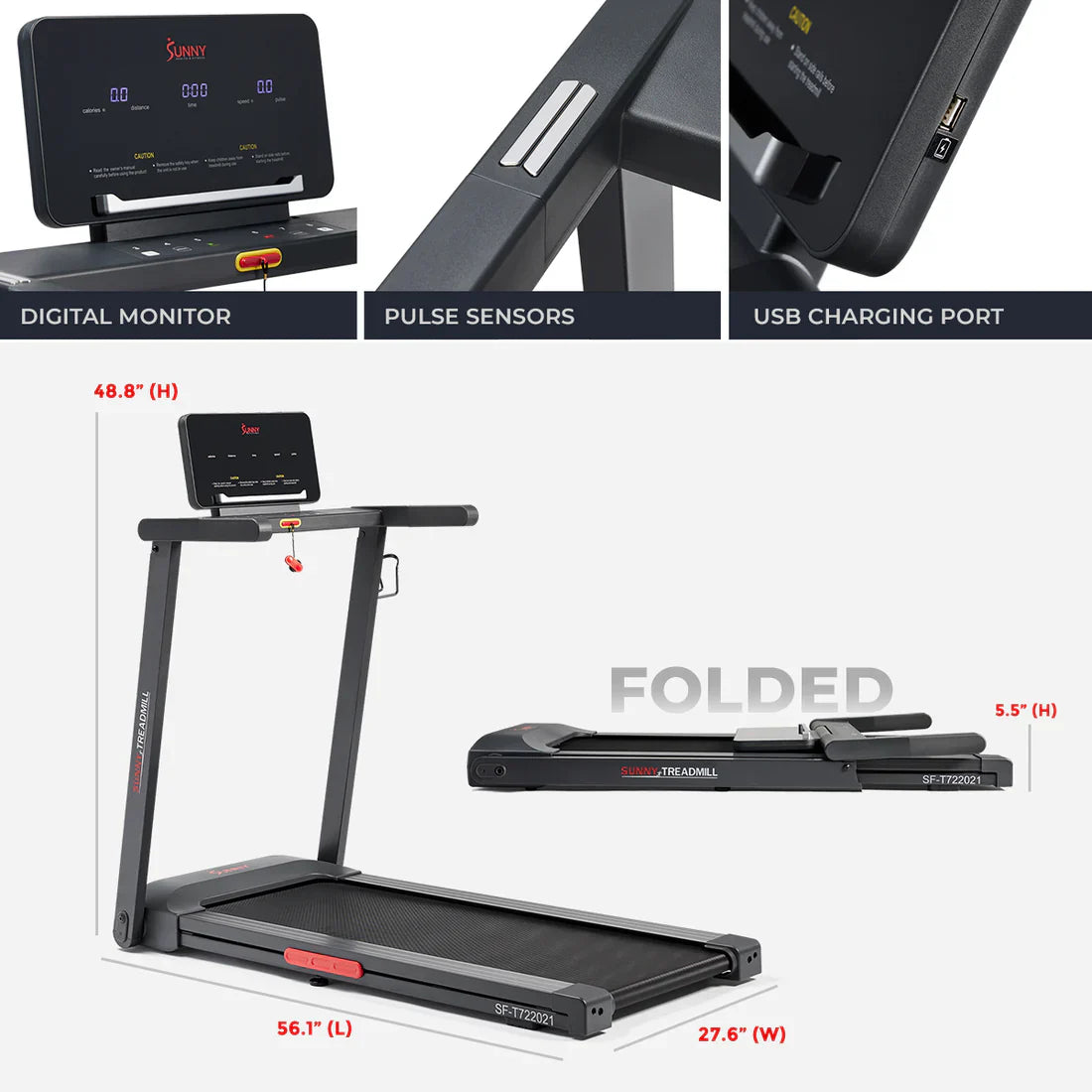 Astra Elite Premium Auto Incline Smart Treadmill by Sunny Health & Fitness