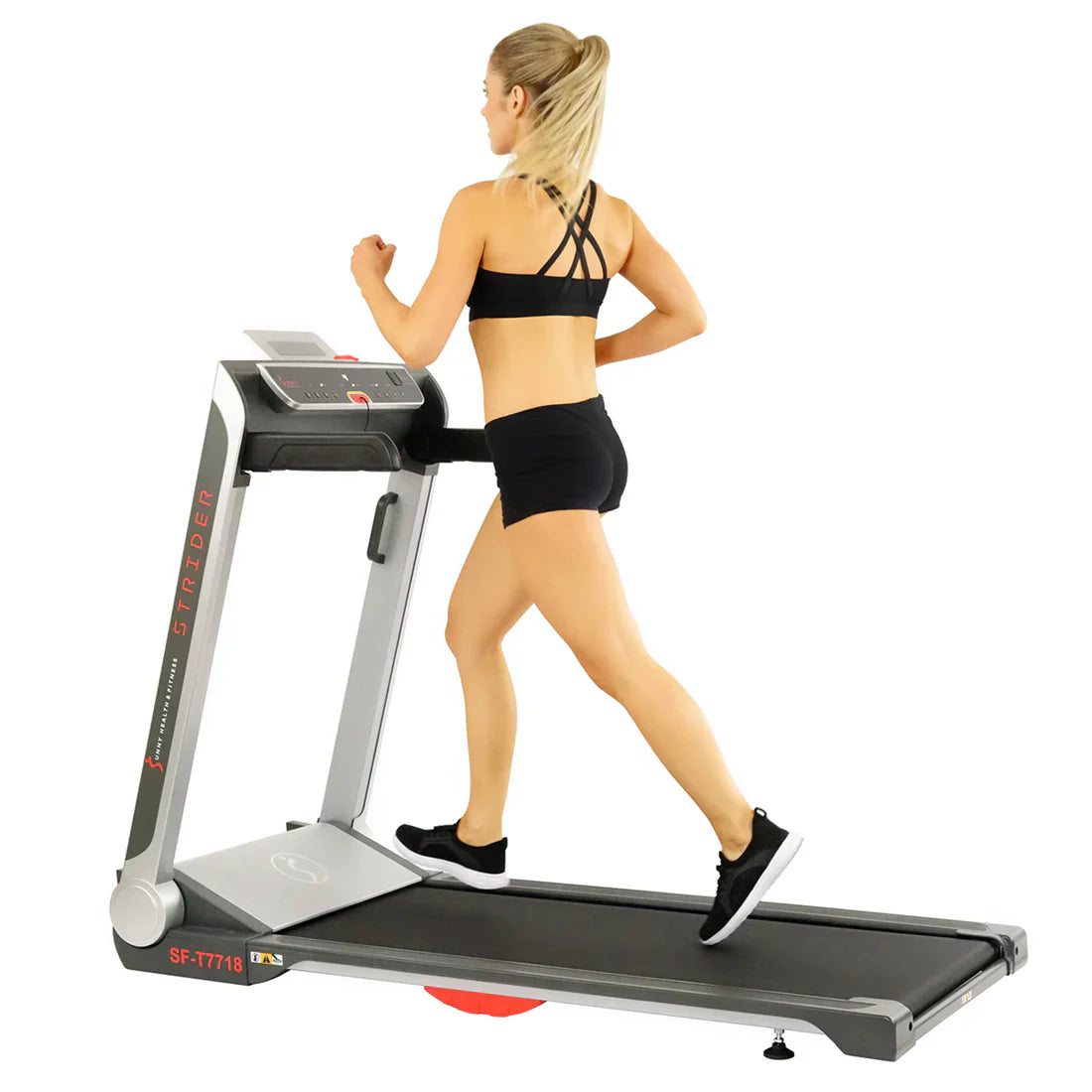 Pro Treadmill Wide Flat Folding & Low Deck by Sunny Health & Fitness