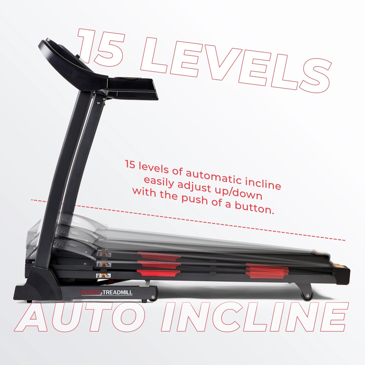 Premium Folding Incline Smart Treadmill by Sunny Health & Fitness