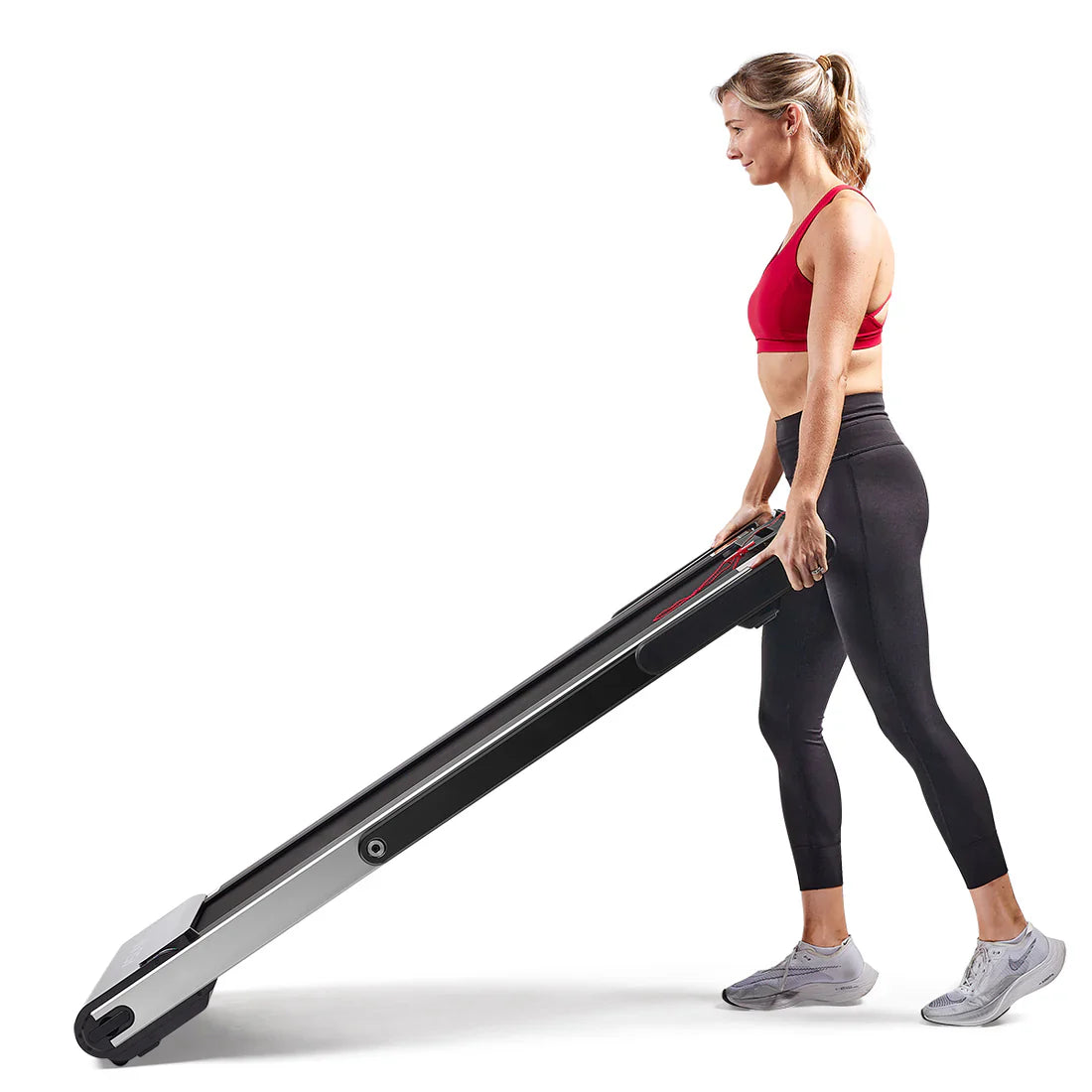 Space Saving Commercial Treadmill, Slim Motorized Asuna by Sunny Health & Fitness