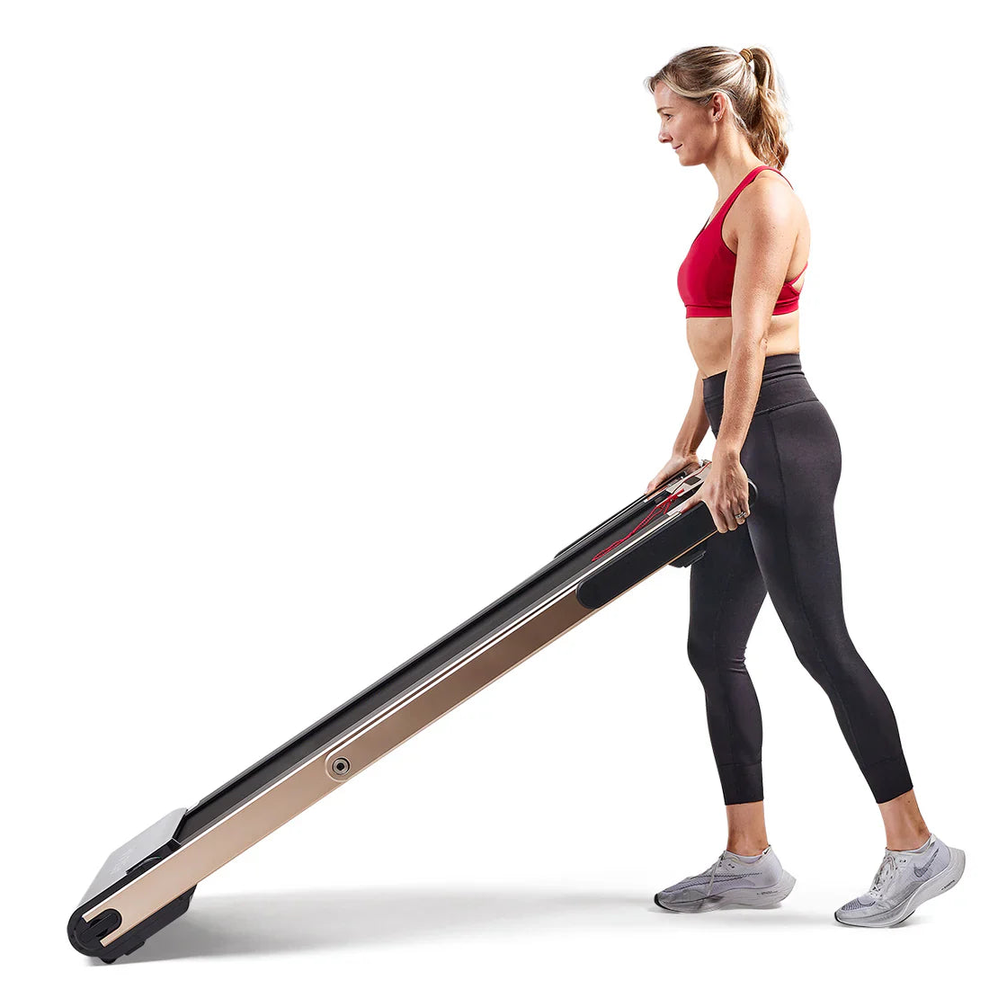 Space Saving Commercial Treadmill, Slim Motorized Asuna by Sunny Health & Fitness