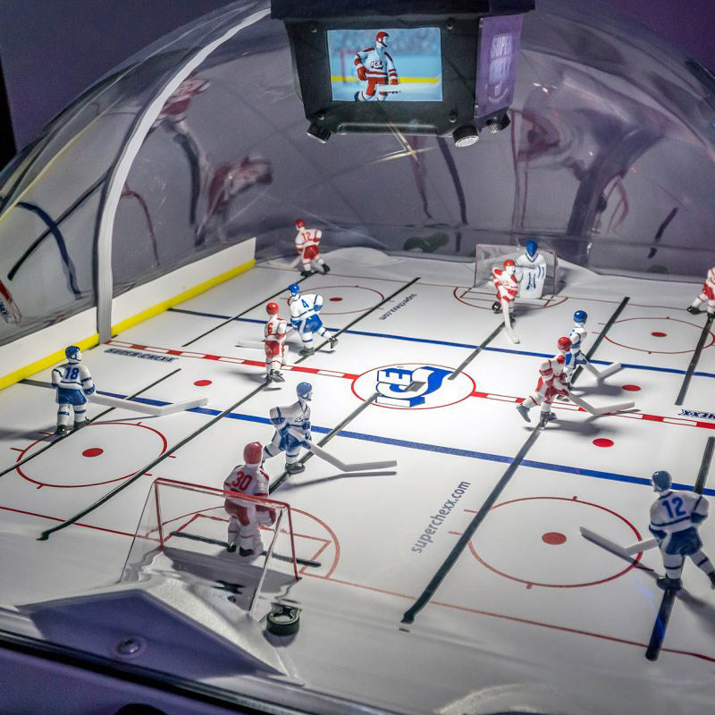 Premium Licensed "USA vs Canada" Super Chexx PRO® Wood Bubble Hockey Table