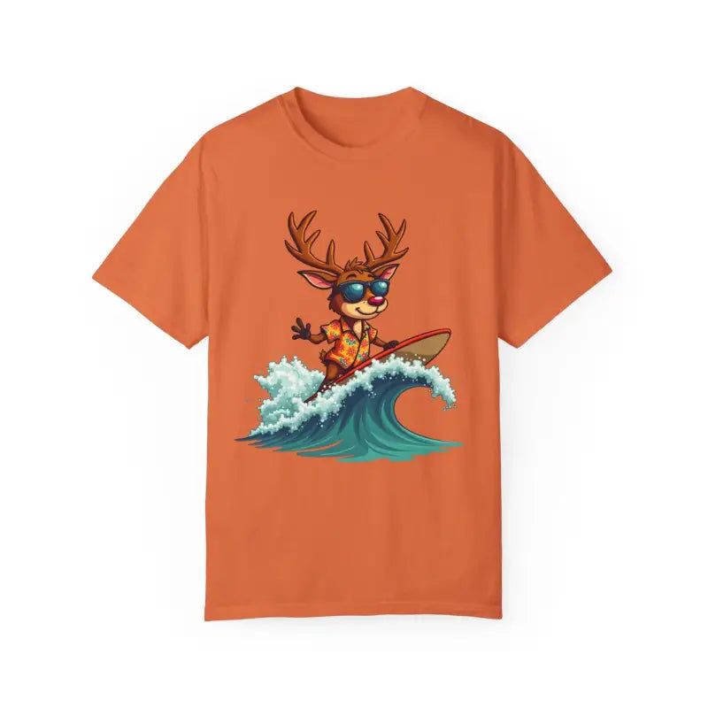 Ocean State Styles T Shirt Surfing Reindeer Gift Edition
