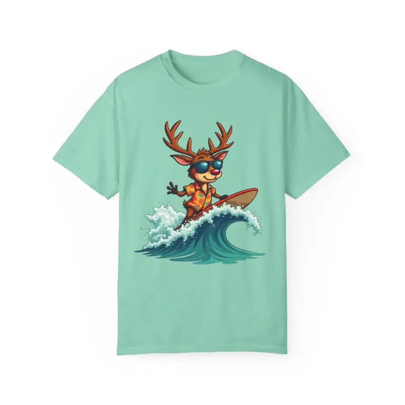 Ocean State Styles T Shirt Surfing Reindeer Gift Edition
