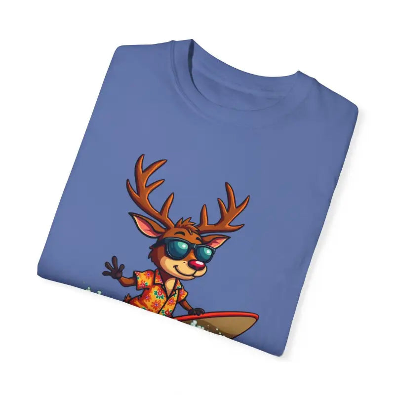 Ocean State Styles T Shirt Surfing Reindeer Gift Edition