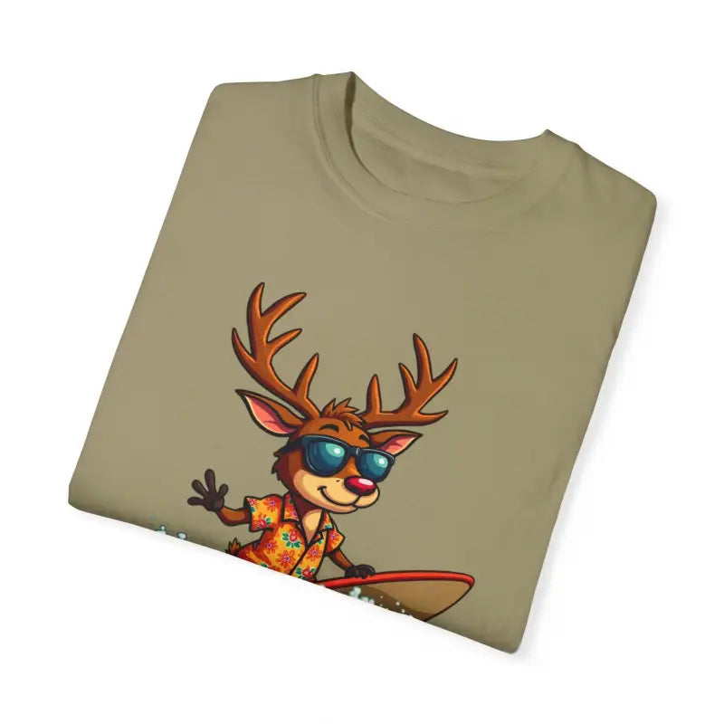Ocean State Styles T Shirt Surfing Reindeer Gift Edition