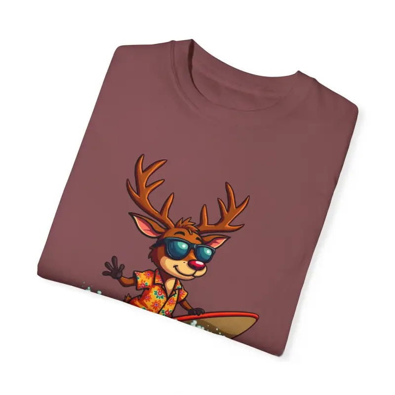 Ocean State Styles T Shirt Surfing Reindeer Gift Edition
