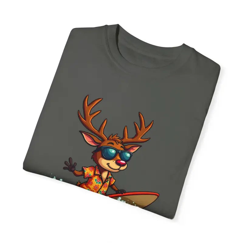 Ocean State Styles T Shirt Surfing Reindeer Gift Edition