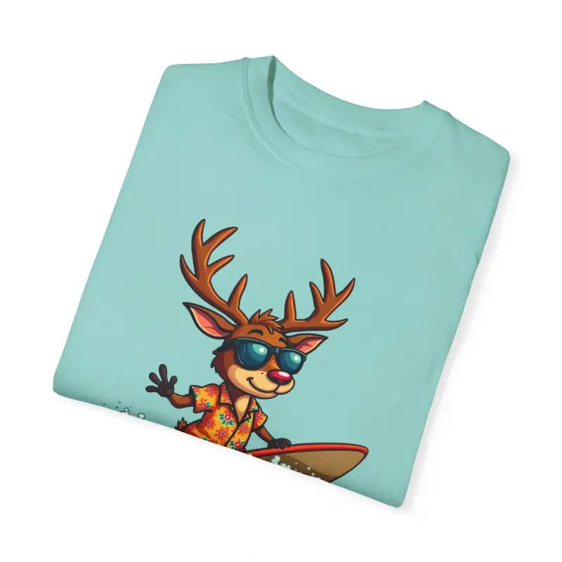 Ocean State Styles T Shirt Surfing Reindeer Gift Edition