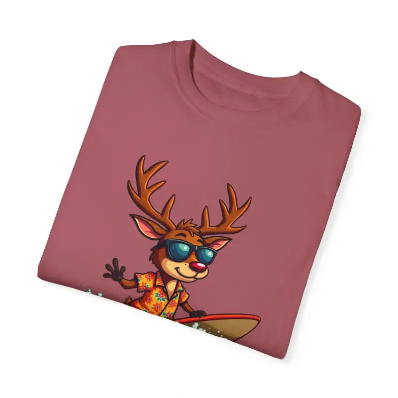Ocean State Styles T Shirt Surfing Reindeer Gift Edition