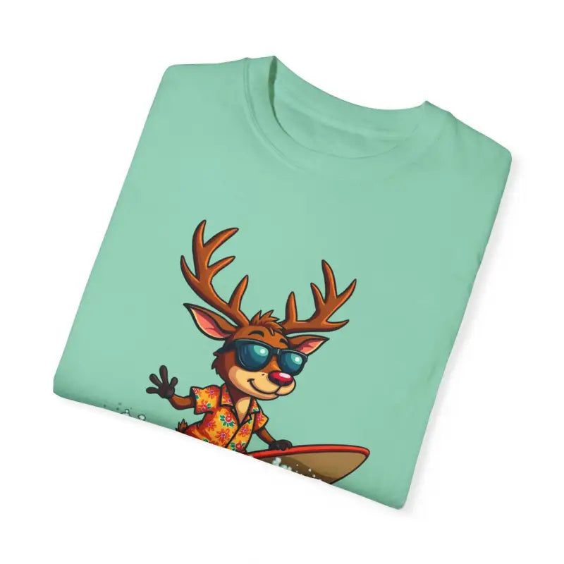 Ocean State Styles T Shirt Surfing Reindeer Gift Edition