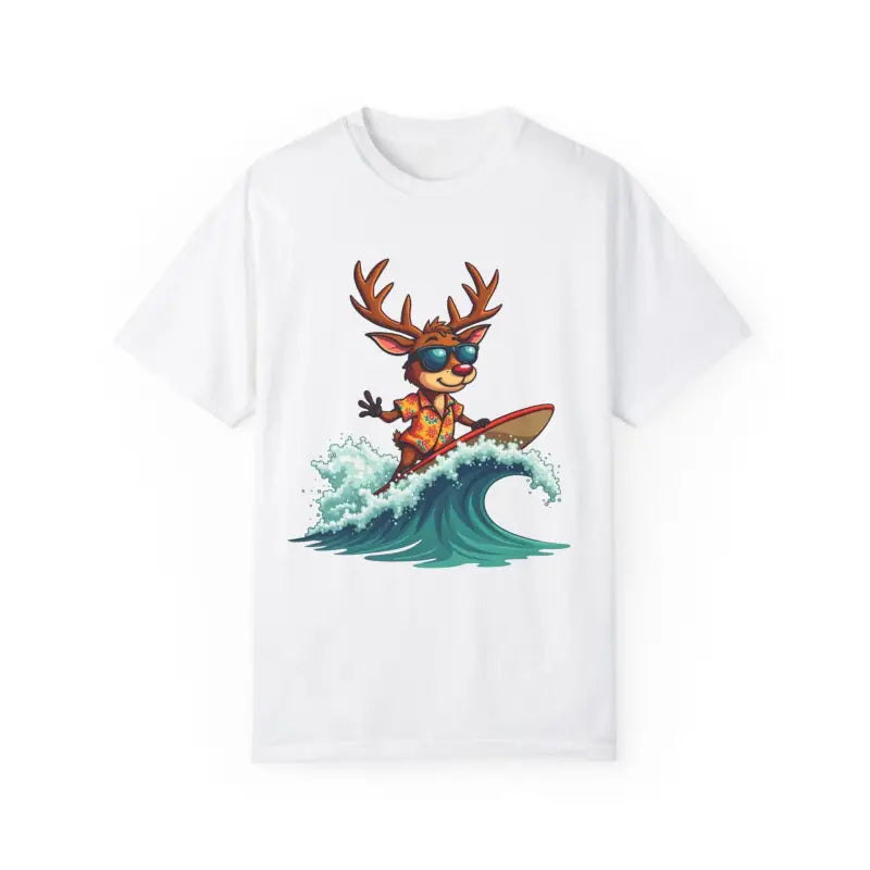 Ocean State Styles T Shirt Surfing Reindeer Gift Edition