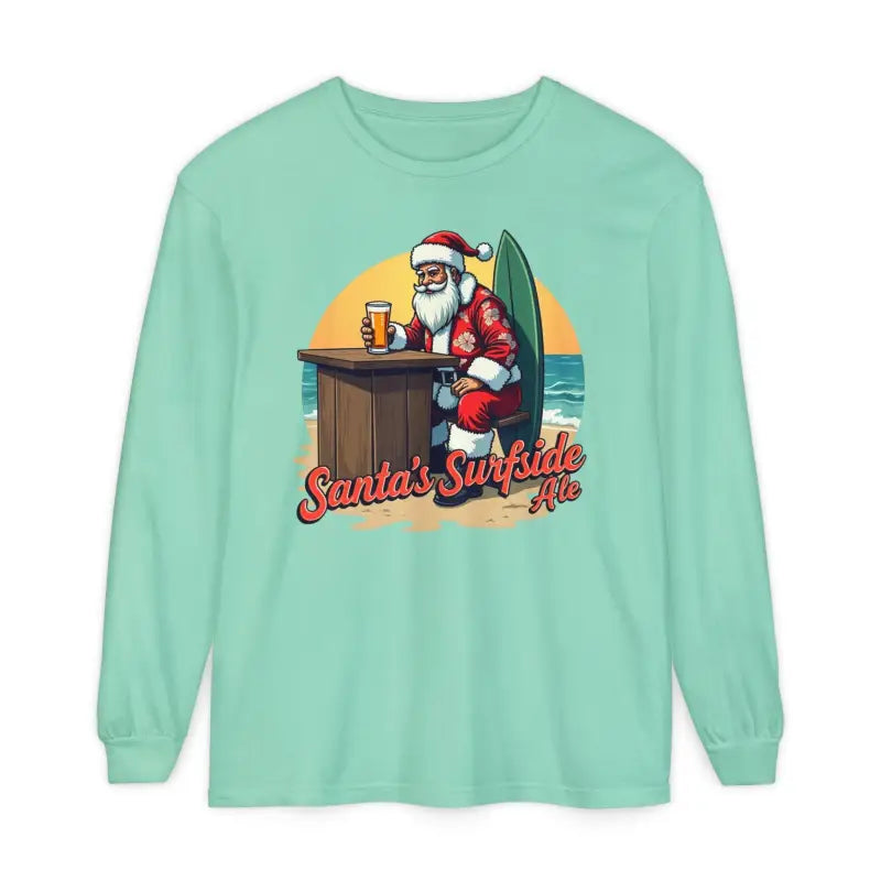 Ocean State Styles Surfside Santa Long Sleeve Shirt Cotton