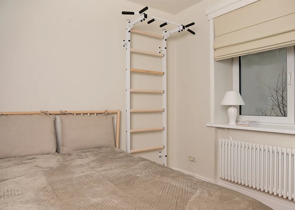 BenchK 221 Gymnastic Wall Bars with Ring and Swing Accessories