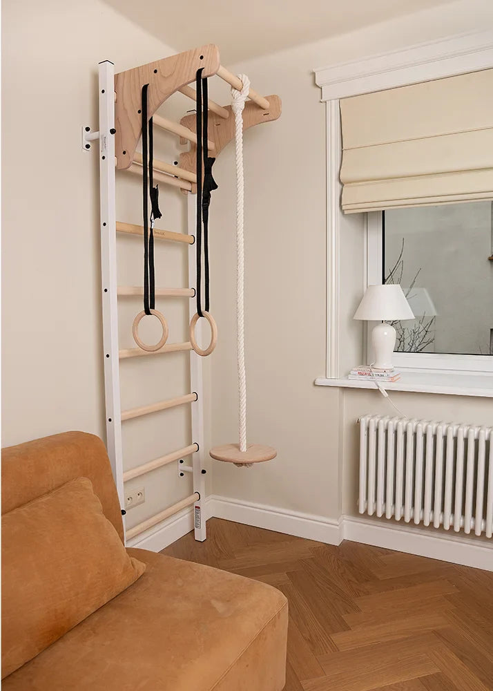 BenchK 211 Gymnastic Wall Bars with Ring and Swing Accessories