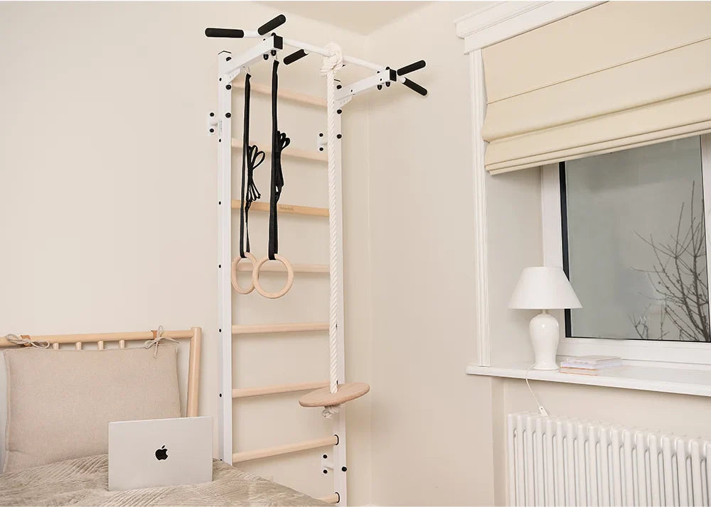 BenchK 221 Gymnastic Wall Bars with Ring and Swing Accessories