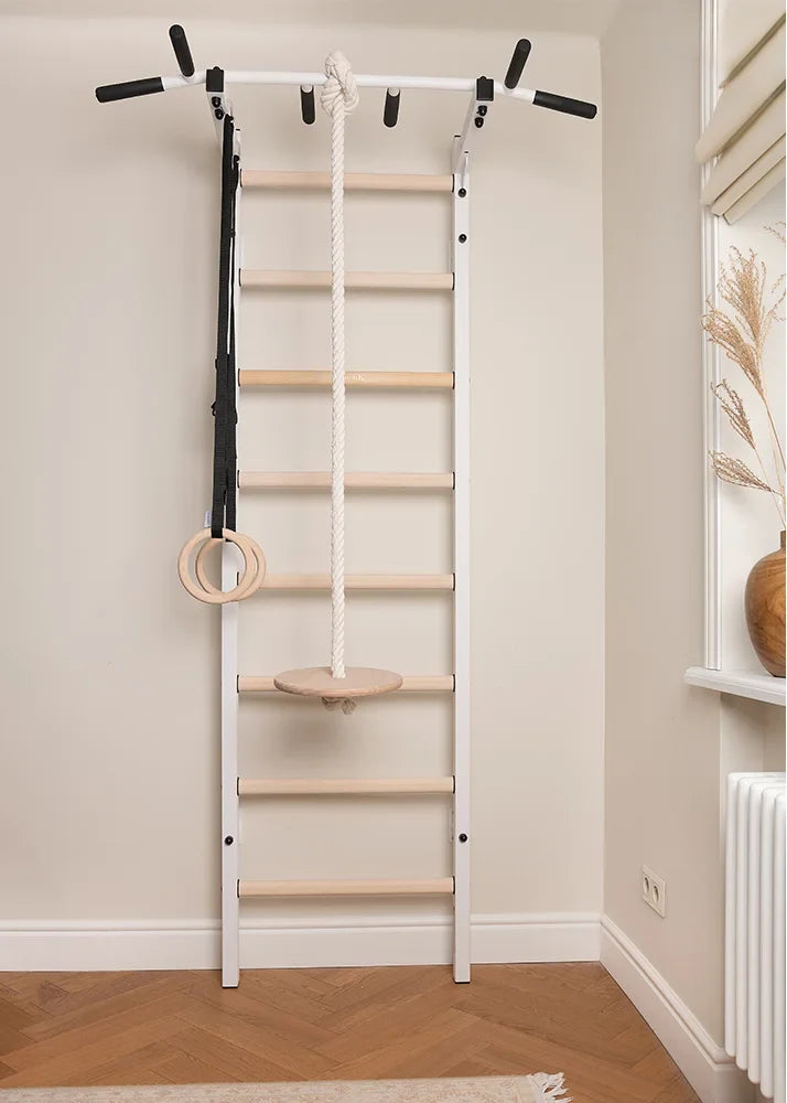 BenchK 221 Gymnastic Wall Bars with Ring and Swing Accessories