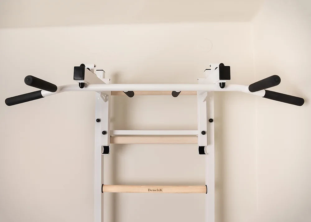 BenchK 233 Gymnastic Wall Bars with Workout Bench, Pull-up and Dip Bar