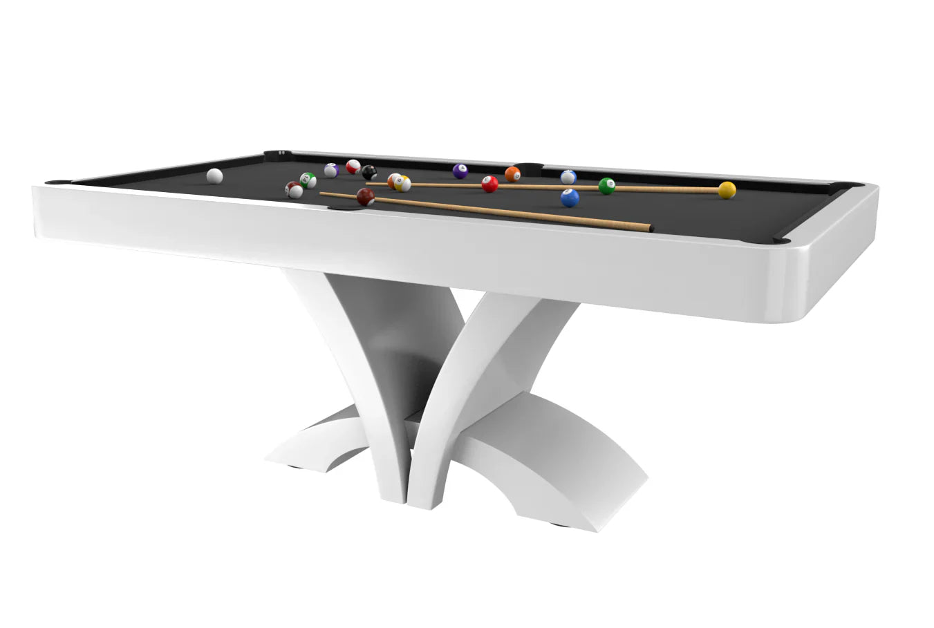 White Billiards The Aliya Modern Slate Pool Table