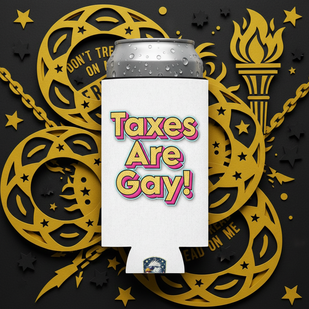 Taxes Are Gay! Koozie - 4LibertyShop.com