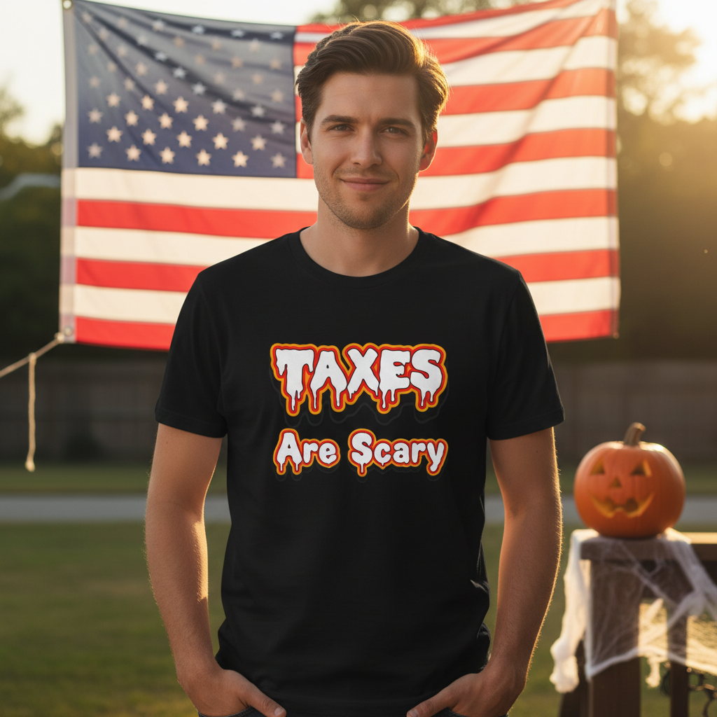 Walton & Johnson: Taxes Are Scary Tee - 4LibertyShop.com