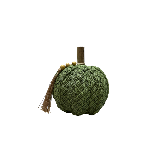 Sage Green Braided Harvest Pumpkin