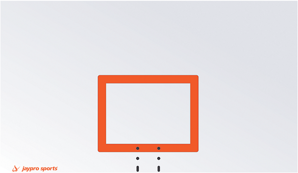 Jaypro Gooseneck Basketball System - 72 in. Steel Backboard & Double Rim Goal