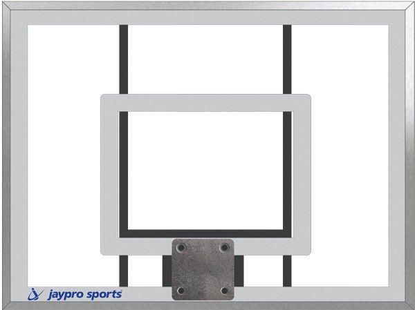 Jaypro Church Yard Basketball System - 48 in. Acrylic Backboard, Flex Goal & Padding