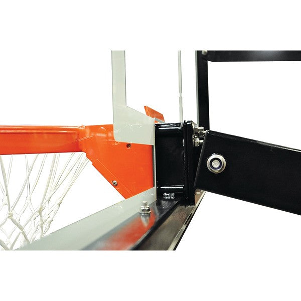 Jaypro Titan Adjustable 72 in. Tempered Glass Basketball System - 6x8 in. Pole, 4 ft. Offset