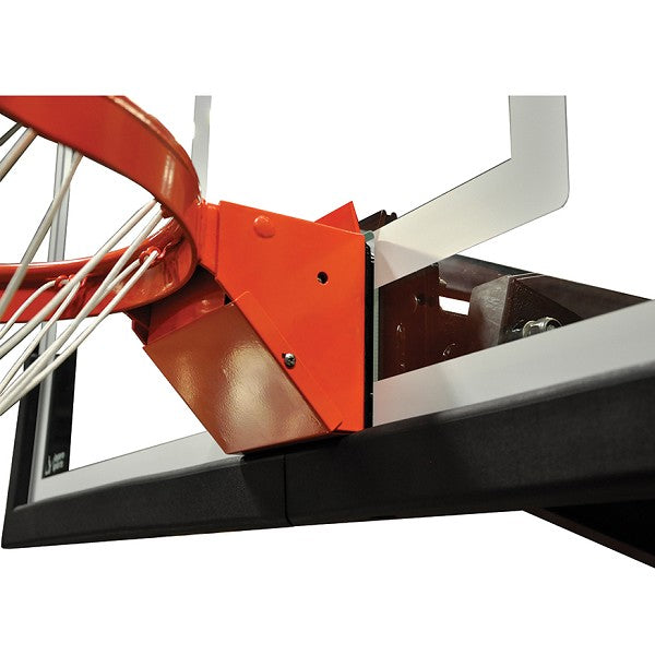 Jaypro Titan Adjustable Basketball System - 72 in. Tempered Glass Backboard, 6x6 Pole