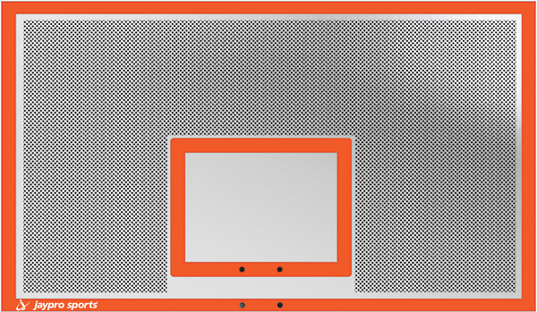 Jaypro Gooseneck Basketball System - 72 in. Perforated Steel Backboard & Double Rim Goal